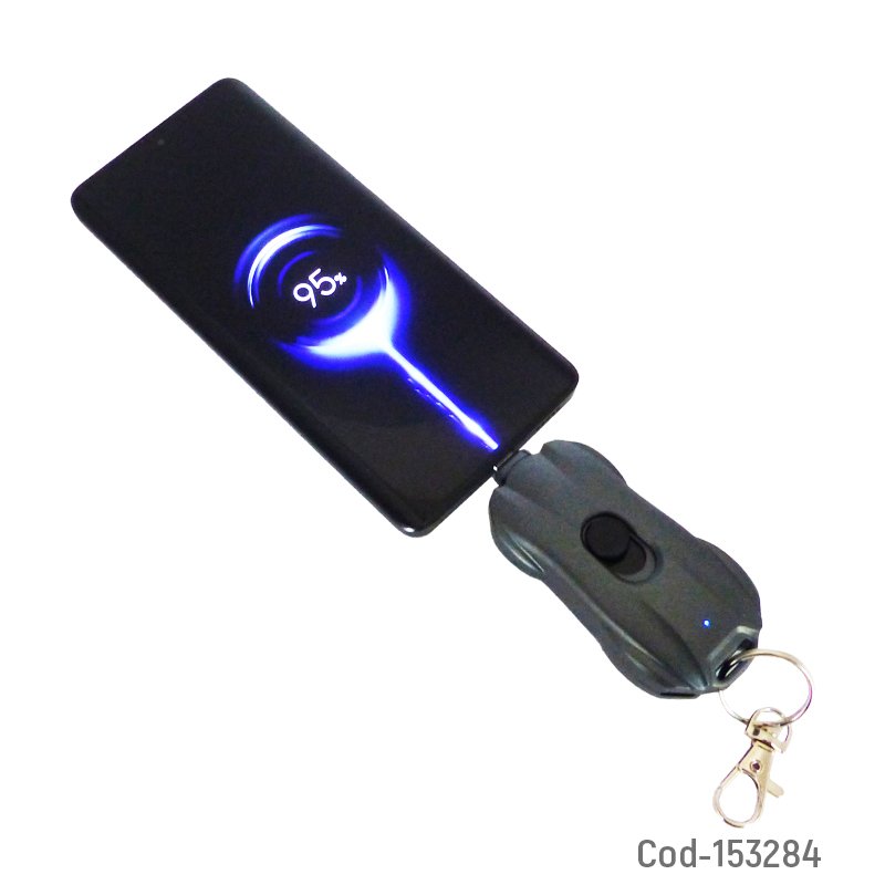 Bateria de emergencia mini type -c portable tipo llavero - pack de 10 unidades mayorista — imagen 3