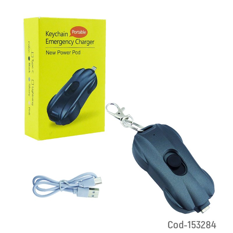 Bateria de emergencia mini type -c portable tipo llavero - pack de 10 unidades mayorista — imagen 4