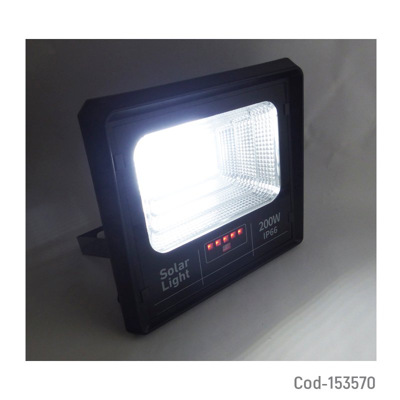 Proyector solar led de 200 watt y 130 led con panel solar marca jortan mayorista — imagen 3