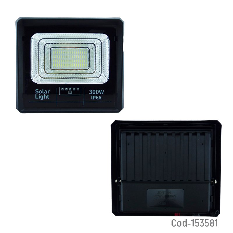 Proyector solar led de 300 watt y 252 led con panel solar marca jortan mayorista — imagen 2
