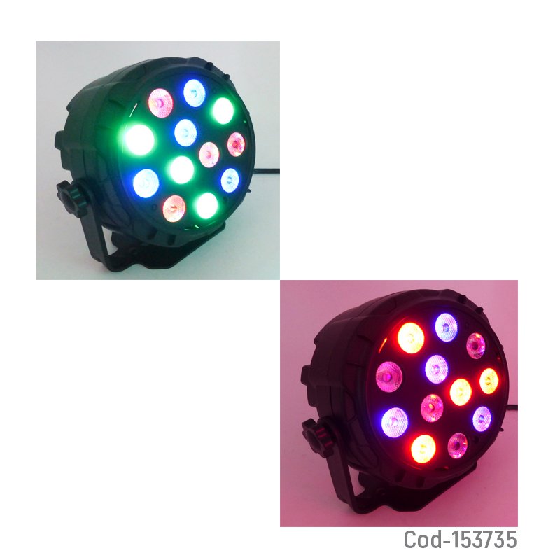 Luz disco rgb de 12 led ritmico con control remoto mayorista — imagen 3