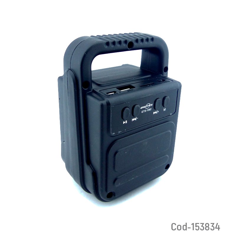 Parlante recargable modelo gts-1362 bluetooth de 3” portable con luz, usb, tf y fm. variedad de colores. mayorista — imagen 2