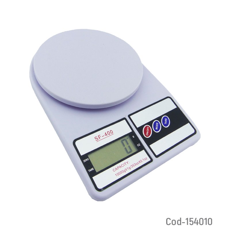 Balanza Digital Para Cocina Modelo SF-400 Hasta 10 Kilos. 16 cm x 23.3 cm x 3.5 cm por mayor en Chile