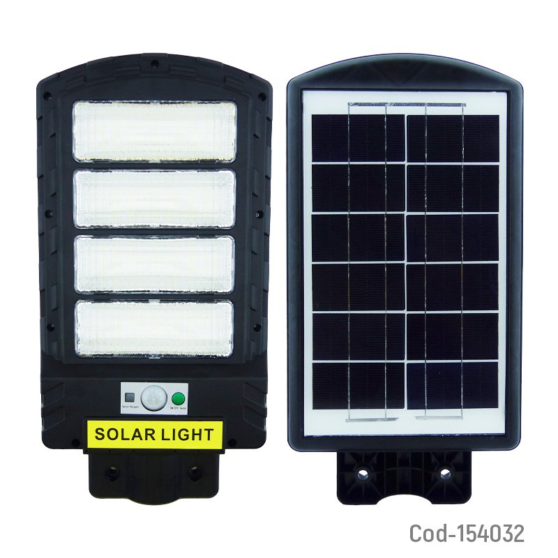 Foco para poste solar de 200 watt con 4 placas de 320 led en pvc con control y sensor mayorista — imagen 2