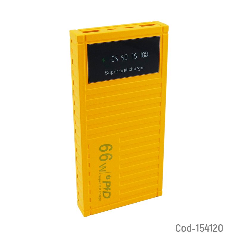 Bateria De Emergencia De 66 Watt 40.000 Mah Conexion De 2 Puertos USB Y 1 PD Variedad De Colores 14.5 cm x 7 cm x 2 cm por mayor en Chile