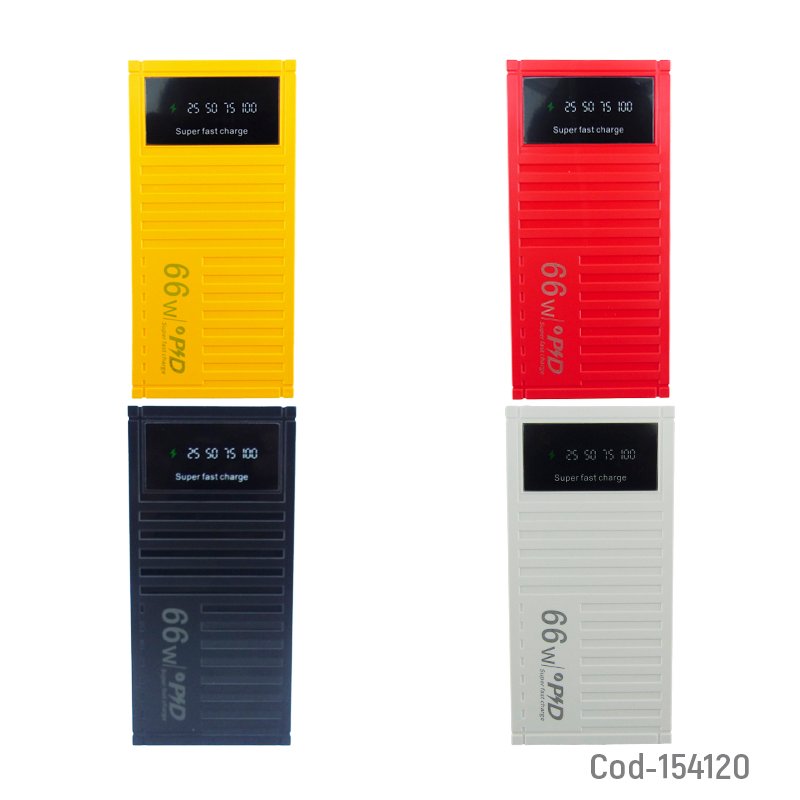 Bateria de emergencia de 66 watt 40.000 mah conexion de 2 puertos usb y 1 pd variedad de colores mayorista — imagen 3