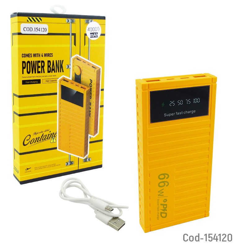 Bateria de emergencia de 66 watt 40.000 mah conexion de 2 puertos usb y 1 pd variedad de colores mayorista — imagen 4