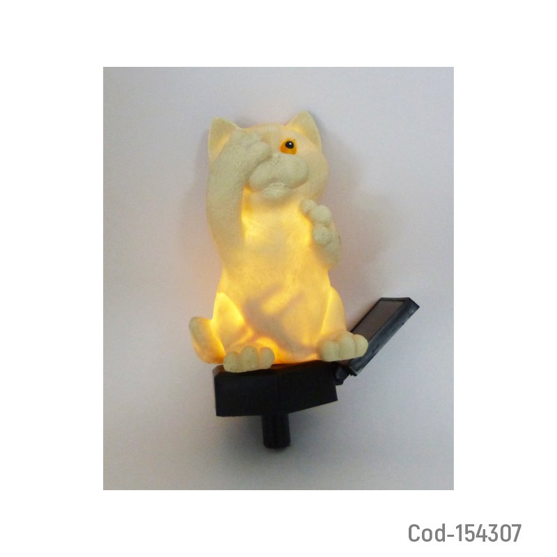 Estaca led solar diseño gato para cesped con luz. mayorista — imagen 3
