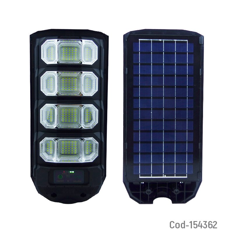 Foco para poste solar de 400 watt con 12 placas, 200 led pvc modelo xl-200 y control. mayorista — imagen 2
