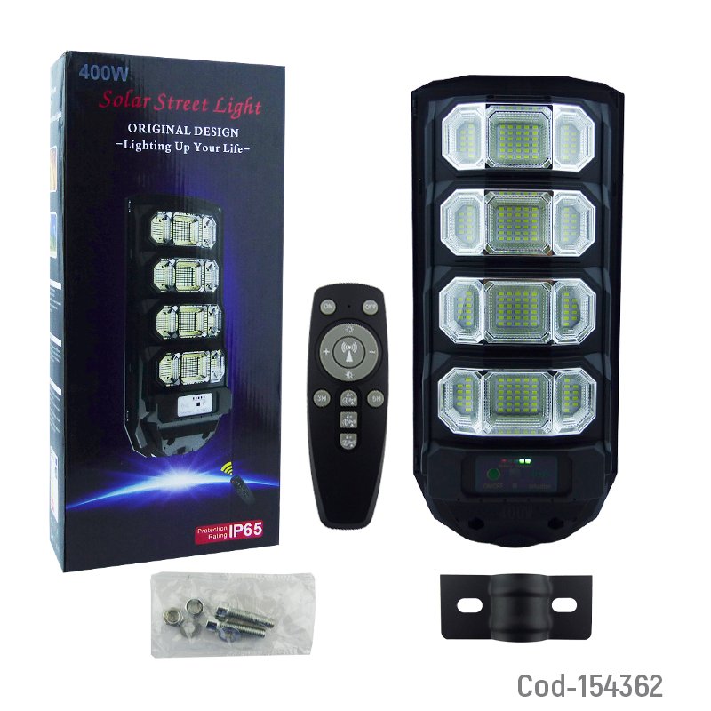 Foco para poste solar de 400 watt con 12 placas, 200 led pvc modelo xl-200 y control. mayorista — imagen 4