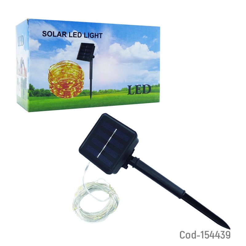 Tira led solar de 12 mts con estaca de luz calida. mayorista — imagen 3