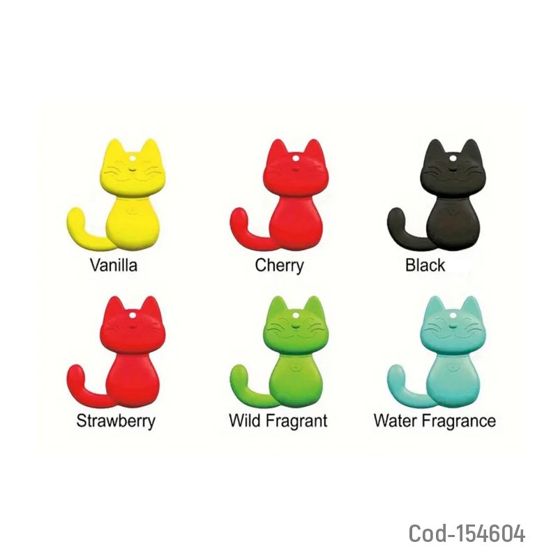 Desodorante para auto modelo gato marca pen yuan en variedad de aromas y colores - pack de 10 unidades mayorista — imagen 3