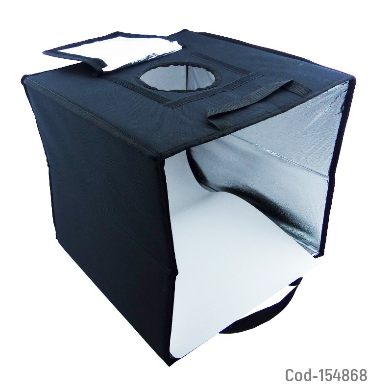 Estudio Fotografico De 144 Luz LED En Variedad De Tonos, Alimentacion USB Con Control Y Variedad De Fondos 40 cm x 40 cm x 40 cm por mayor en Chile