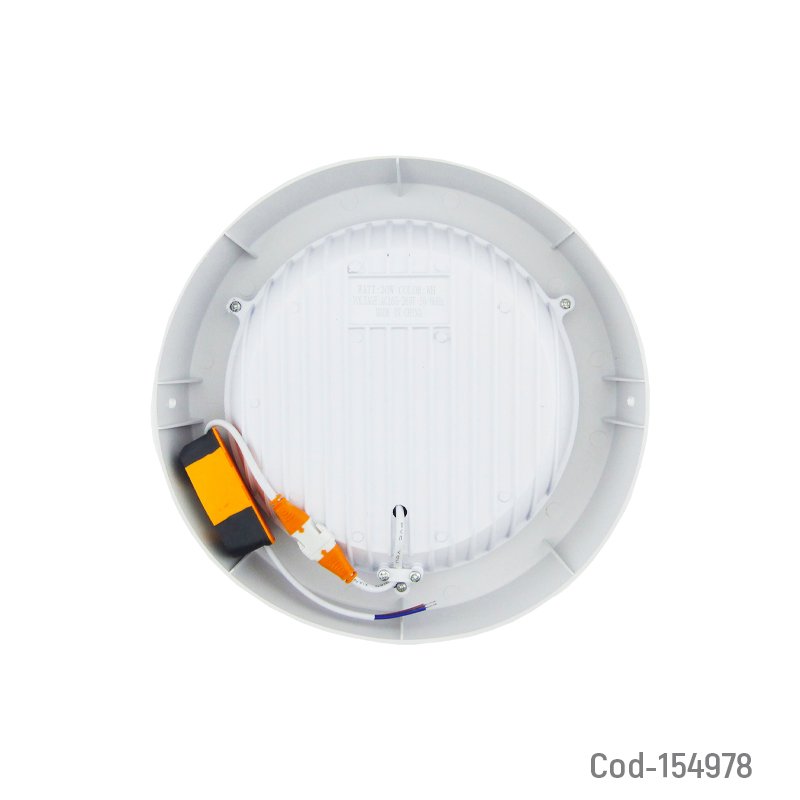 Foco led panel 30 watt cob sobrepuesto redondo en pvc de luz fria. mayorista — imagen 2