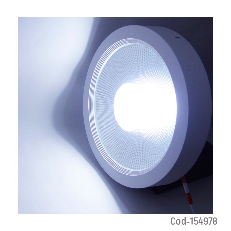 Foco led panel 30 watt cob sobrepuesto redondo en pvc de luz fria. mayorista — imagen 3