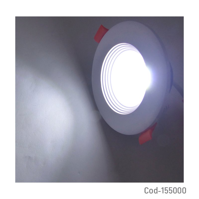 Foco led cob de 7 watt, tipo aplique embutido, luz blanca en pvc - pack de 10 unidades mayorista — imagen 3