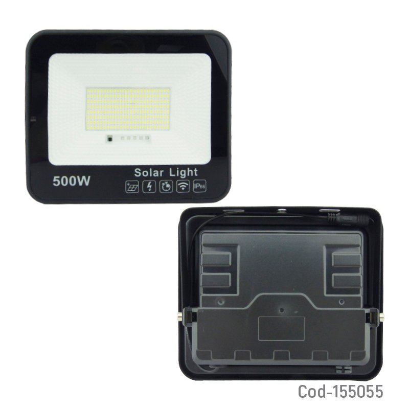 Proyector solar led de 500 watt, 200 led con panel solar y control remoto mayorista — imagen 2