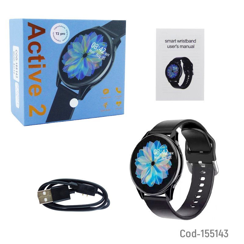 Reloj smartwatch modelo active 2, redondo con pantalla a color, notificacion de redes sociales y variedad de colores mayorista — imagen 4