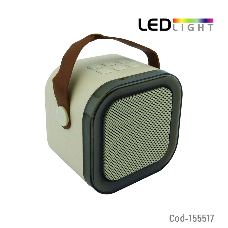 Parlante Recargable Portable Modelo K12 Tipo Cubo Con Luz LED Variedad De Colores. 8.8 cm x 8.8 cm x 6.8 cm por mayor en Chile