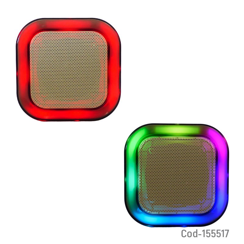 Parlante recargable portable modelo k12 tipo cubo con luz led variedad de colores. mayorista — imagen 3