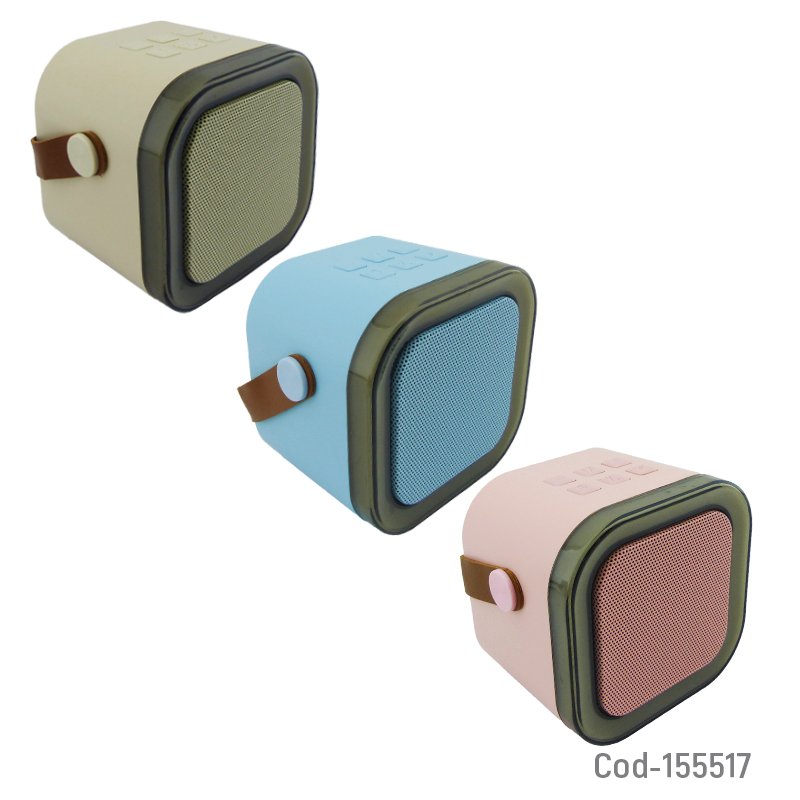 Parlante recargable portable modelo k12 tipo cubo con luz led variedad de colores. mayorista — imagen 4