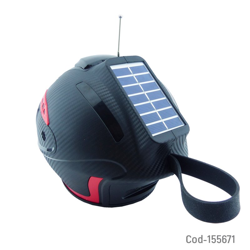 Parlante solar tipo casco bluetooth modelo musyl m-60 con usb, tf y led. variedad de colores. mayorista — imagen 2