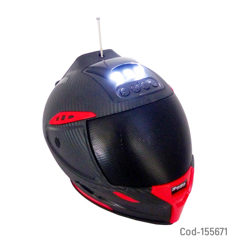Parlante solar tipo casco bluetooth modelo musyl m-60 con usb, tf y led. variedad de colores. mayorista — imagen 3