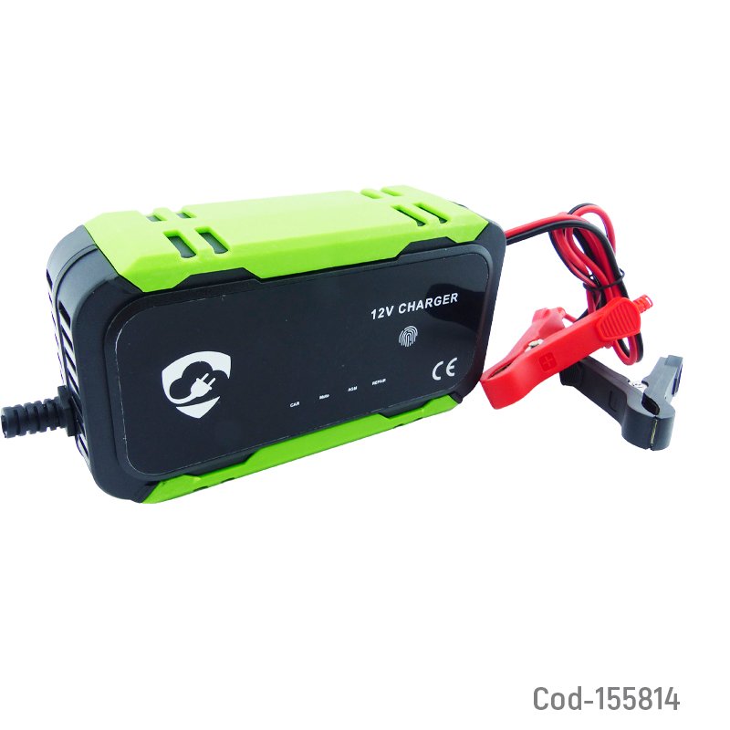 Cargador de bateria inteligente 12 volt 6 amp con pinzas en dos colores. mayorista — imagen 4
