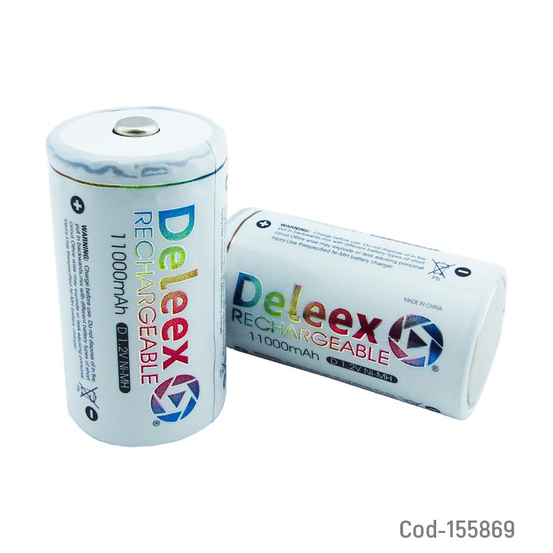 Pila deleex, d grande, de 11.000 mah, 1.2v, recargable. set x 2. mayorista — imagen 2