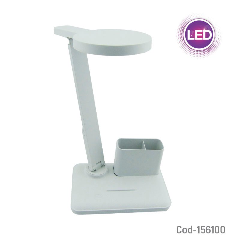 Lampara De Escritorio LED Touch Modelo 303 Varios Tonos Con Portalapiz Y Smartphone. 40 cm x 11.6 cm x 16.6 cm por mayor en Chile