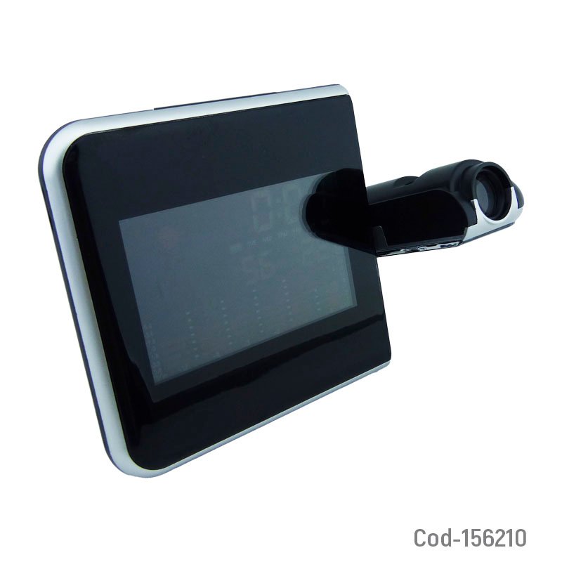 Reloj Despertador Con Proyector Tiene Alarma, Calendario Y Temperatura. En 2 Colores 15 cm x 11 cm x 6 cm por mayor en Chile
