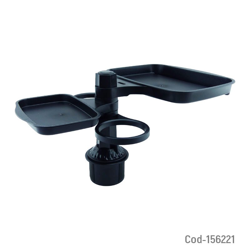 Porta vasos con bandeja doble para auto modelo cz-94100 universal de 360 grados mayorista — imagen 3