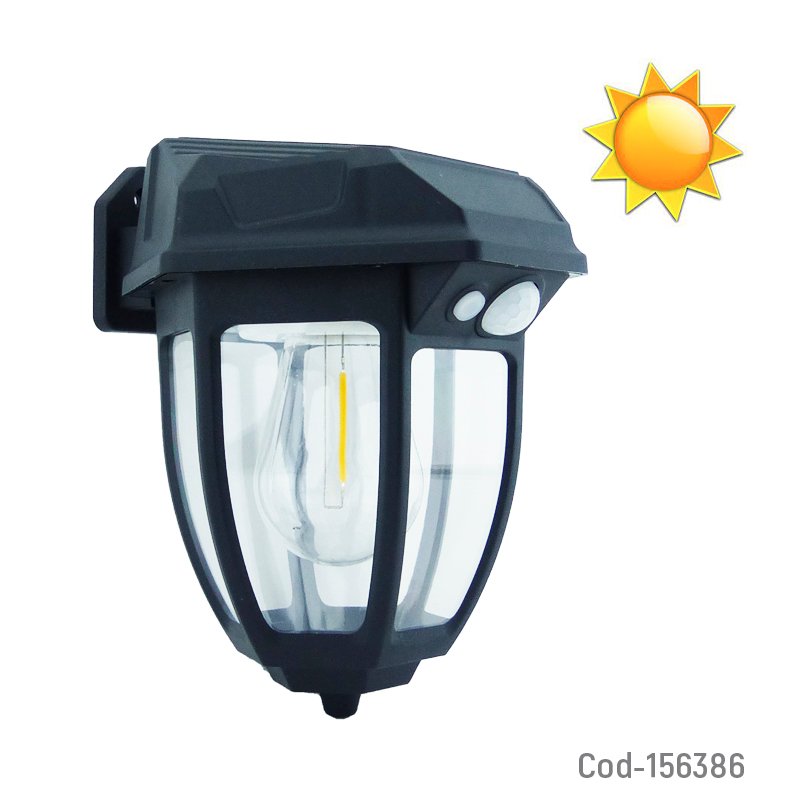 Farol LED Solar Modelo WW-669-1 De Luz Fija Con Sensor 16.5 cm x 15.3 cm x 12.2 cm por mayor en Chile