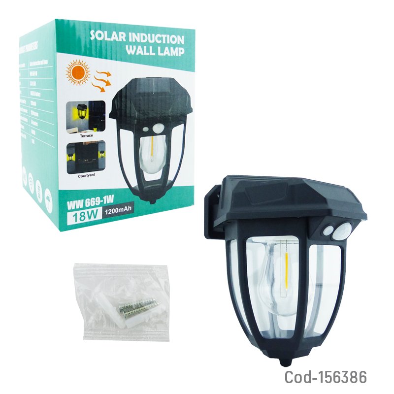 Farol led solar modelo ww-669-1 de luz fija con sensor mayorista — imagen 3