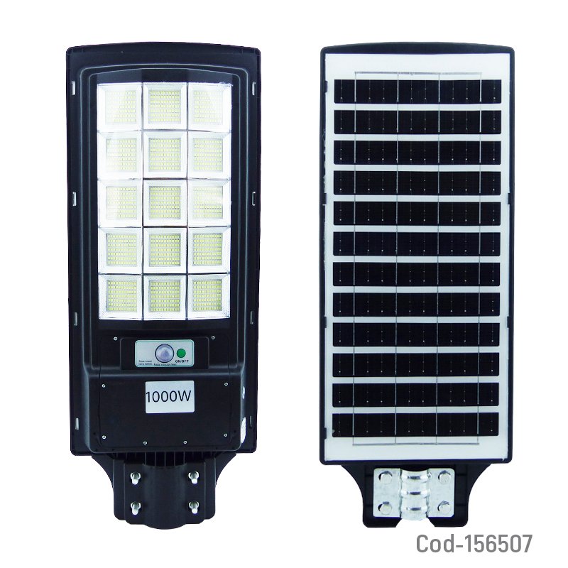 Foco para poste solar 1000 watt con 15 placas de 924 led en pvc con control remoto y sensor de movimiento. mayorista — imagen 2