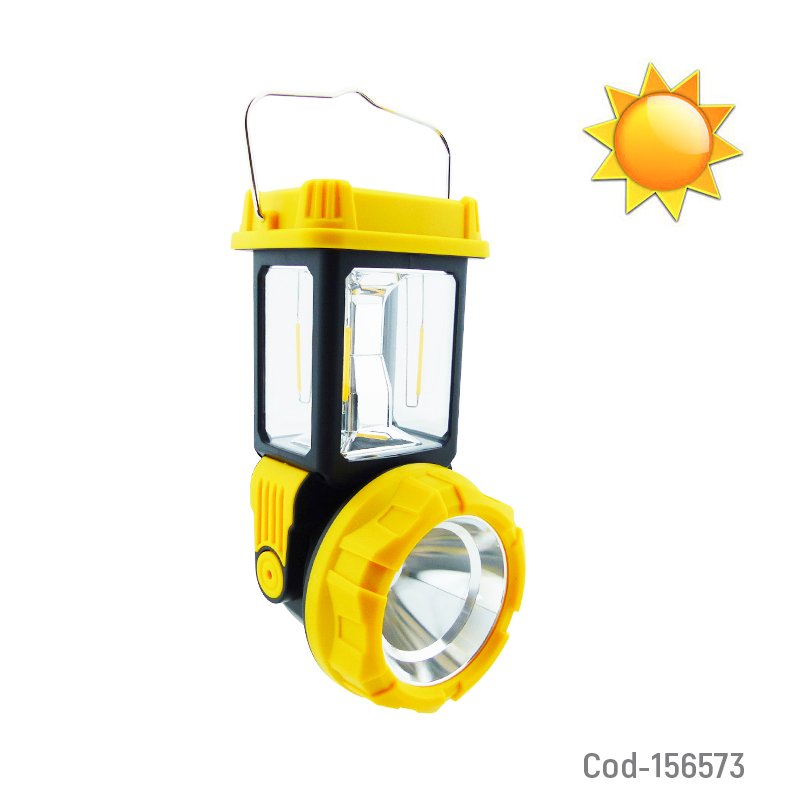 Linterna LED Solar 2 En 1 Modelo HW-1277 Farol Con Foco Direccional De 180 Grados 22.3 cm 9.3 cm por mayor en Chile