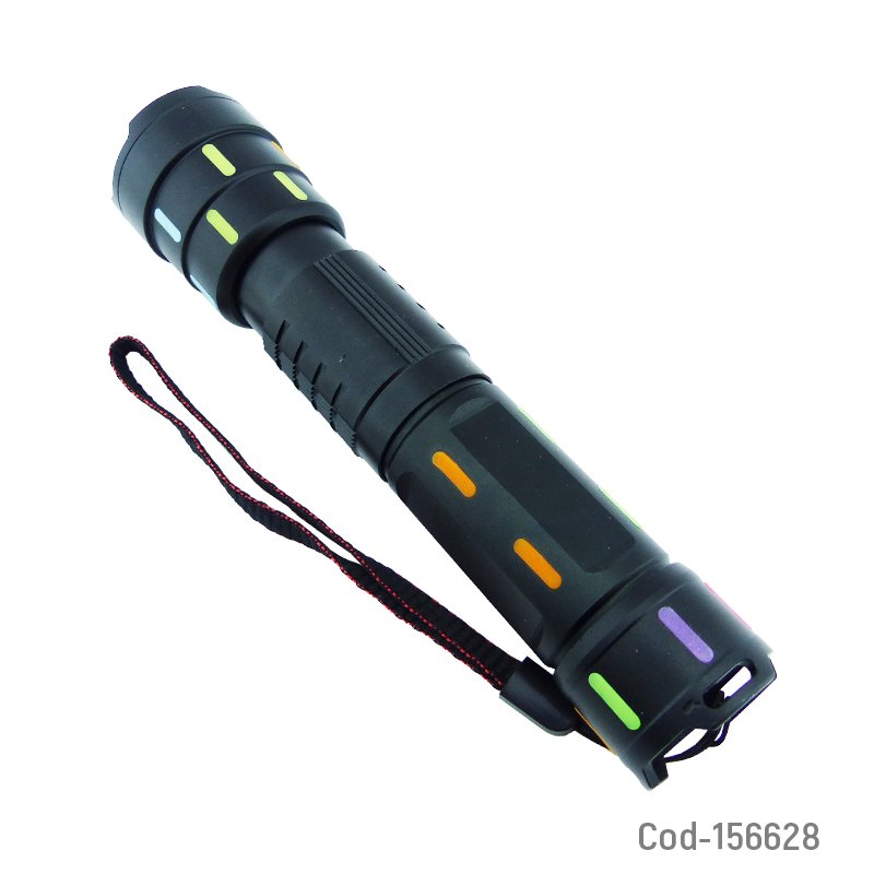 Linterna led tactica con zoom modelo 616/gm-80175 de aluminio e indicador de carga digital recargable. mayorista — imagen 2