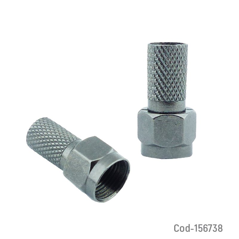 Conector coaxial rg-6, nequel, set x 25 pcs, en caja. mayorista — imagen 2