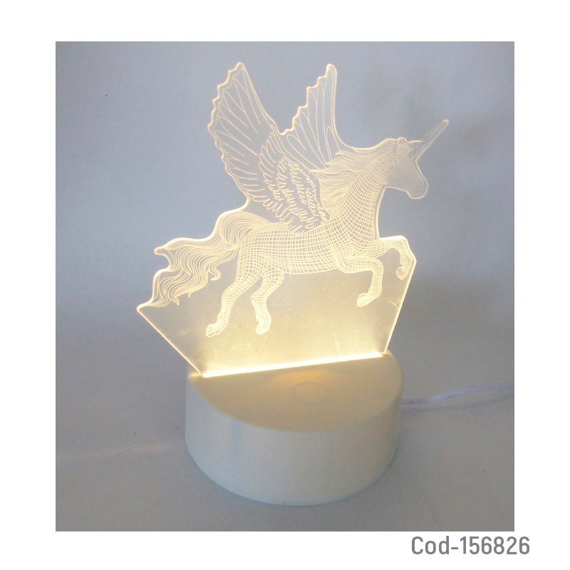Lampara 3d de acrilico, 8 diseños, de luz calida, usb. - pack de 10 unidades mayorista — imagen 2