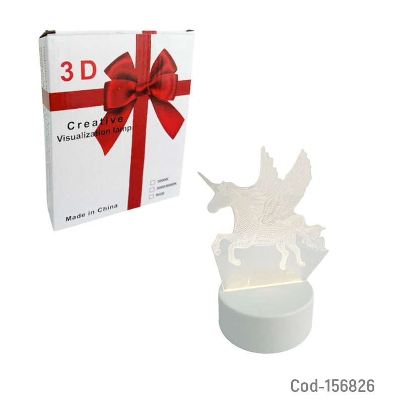 Lampara 3d de acrilico, 8 diseños, de luz calida, usb. - pack de 10 unidades mayorista — imagen 4