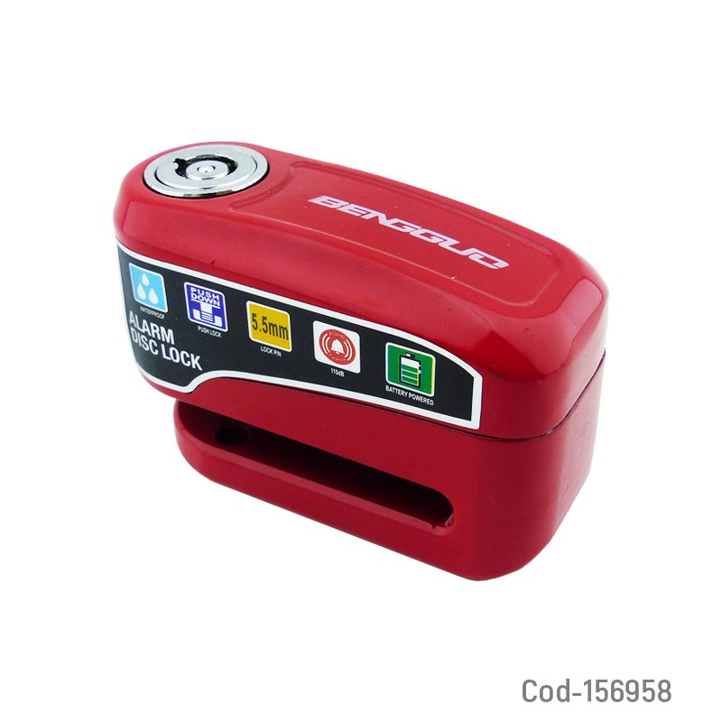 Candado para freno de disco con alarma de 5.5 mm modelo bg1248 variedad de colores. mayorista — imagen 2
