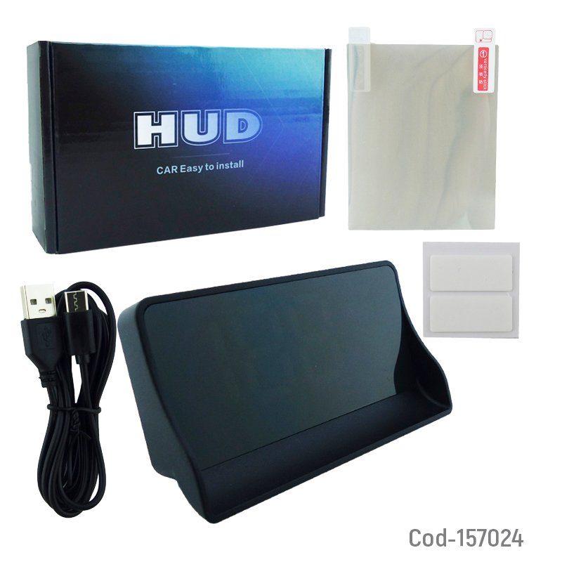 Velocimetro Digital LED Para Auto Marca HUD De LED Verde Y Conexion USB 9 cm x 5.1 cm x 2.3 cm por mayor en Chile