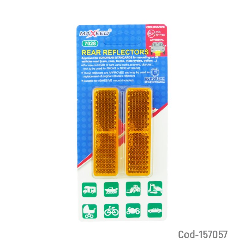 Reflectante rectangular para moto marca maxeed - pack de 10 unidades mayorista — imagen 3
