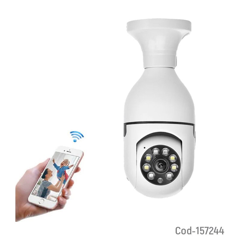 Camara de vigilancia ip wifi tipo ampolleta marca securo version 2025, app jlxcam. mayorista — imagen 2