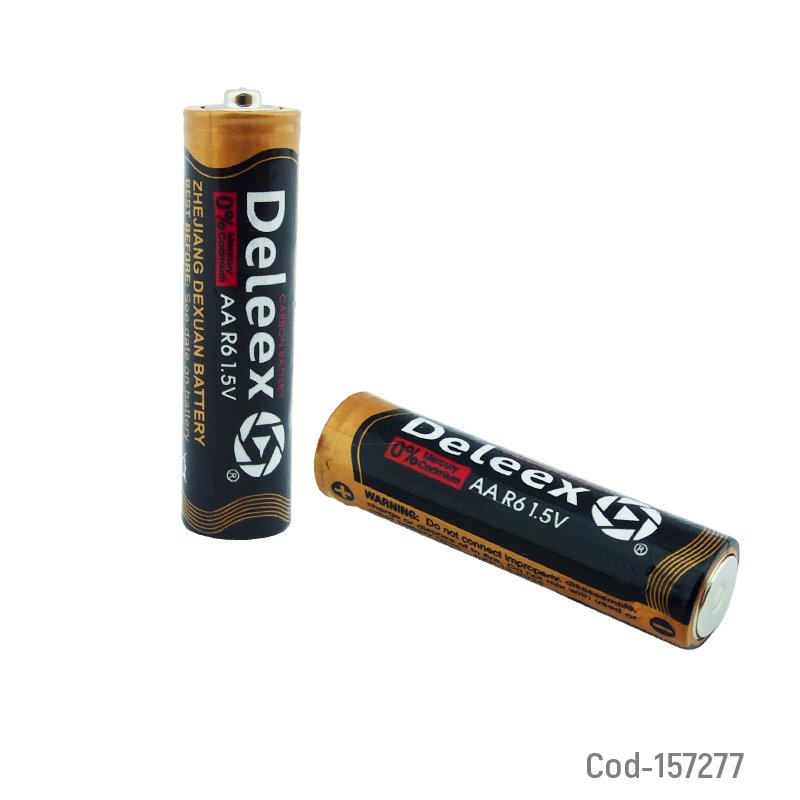 Pila marca deleex tipo aa dorada, set x 60 de 1.5 volt, carbon. mayorista — imagen 2