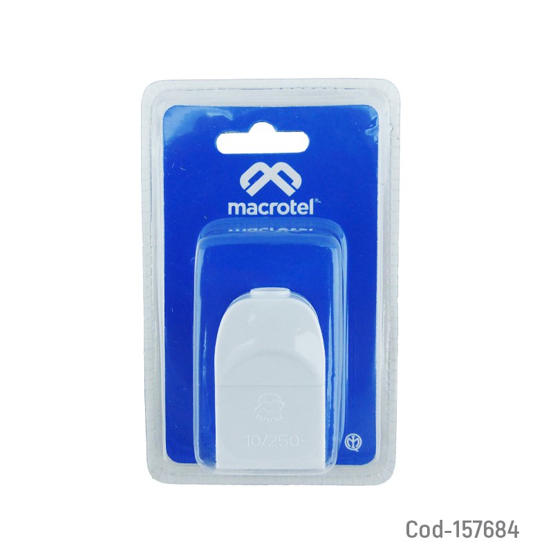 Enchufe hembra con 2 puntas + tierra macrotel de 10 amp. - pack de 10 unidades mayorista — imagen 2