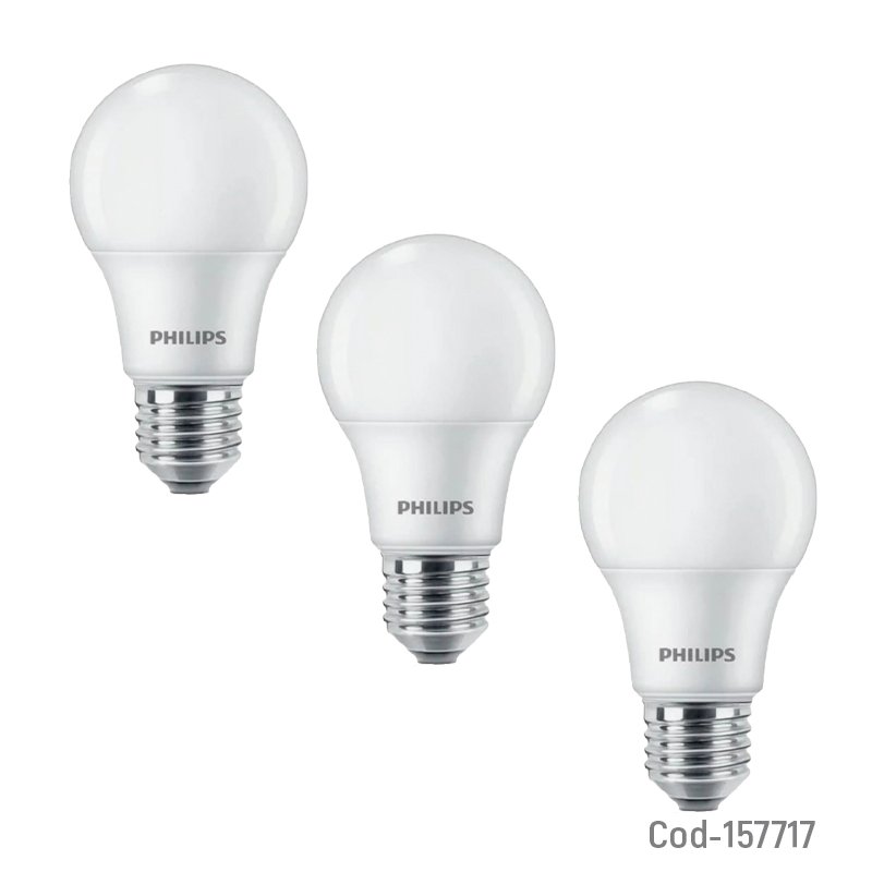 Ampolleta LED PHILIPS Modelo E-27 De Luz Fria, 12 Watt. Set Por 3 Piezas. 3 PZA por mayor en Chile