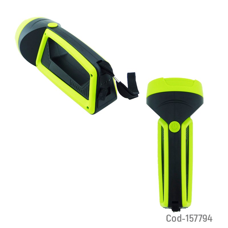 Linterna de 1 led mas 1 led cob portable marca henoyue modelo 856 recargable mayorista — imagen 2