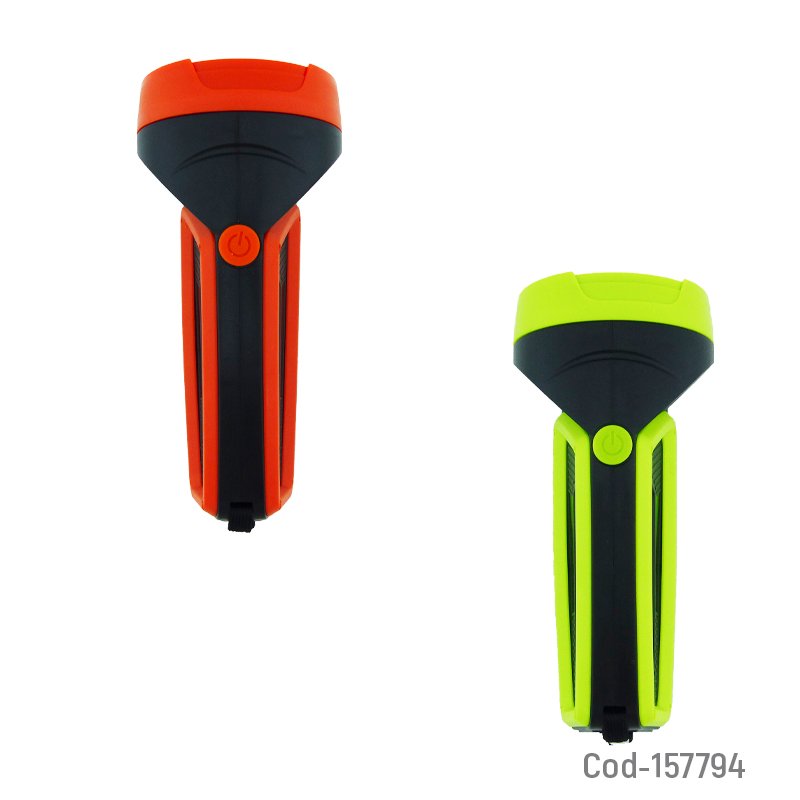 Linterna de 1 led mas 1 led cob portable marca henoyue modelo 856 recargable mayorista — imagen 3