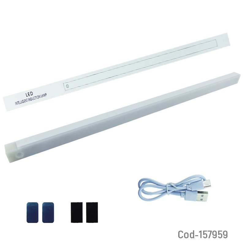 Luz de 21 led barra de 30 cm con sensor de movimiento en luz blanca recargable. - pack de 10 unidades mayorista — imagen 3
